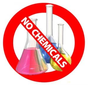 No chemicals warning over beakers.