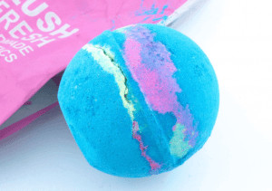 Lush's multicolored intergalactic bath bomb.