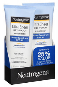 Neutrogena's ultra sheer dry-touch sunscreen.