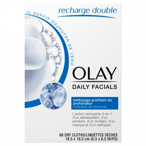 Olay's 4-in-1 daily facial deep clean cloths.