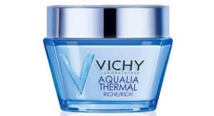 Vichy's aqualia thermal moisturizer in blue bottle.