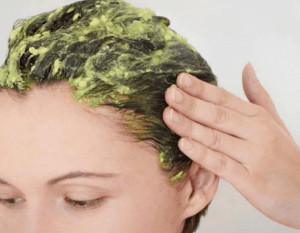 Woman Applying Hair Mask