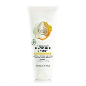 The Body Shop's almond milk & honey bath milk.