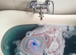 Colorful bathtub.