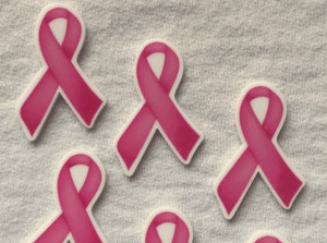 Breast cancer awareness ribbons.