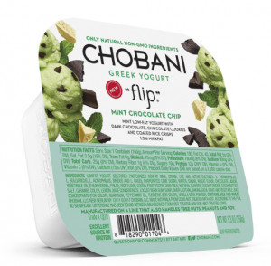 Chobani flip snacks packaging.
