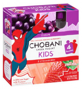 Chobani yogurt drink for kids packaging.