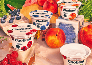 Chobani yogurts.