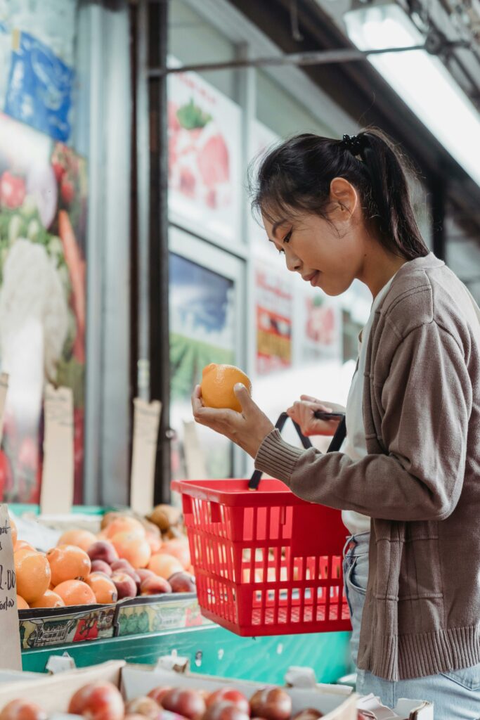 Woman shopping.