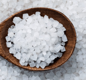 Salt in a bowl surrounded with salt.