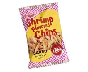 Calbee Shrimp Flavored Chips packaging.