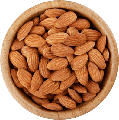 Almonds in a bowl.