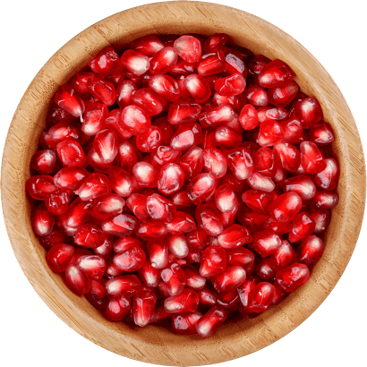 Pomegranate in a bowl.