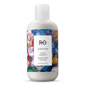 Bottle of R + Co Gemstone shampoo.