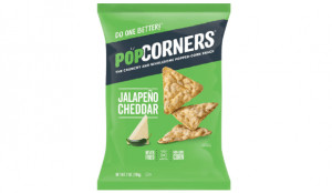 Bag of PopCorners' jalapeño cheddar flavor snack.