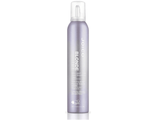 Joico Blonde Life Brilliant Tone Violet Foam Styler 200ml – Neutralisiert Gelbstiche, Für Kühles Blond